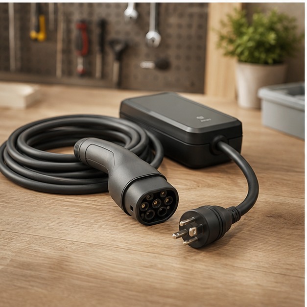 Travel charging cable kit context without brand marks